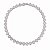 CHOCKER EM RÓDIO BRANCO MODELO RIVIERA COM PEDRAS DE CORAÇÃO CRAVEJADA AO REDOR 42CM - Imagem 1