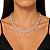 CHOCKER EM RÓDIO BRANCO MODELO RIVIERA COM PEDRAS DE CORAÇÃO CRAVEJADA AO REDOR 42CM - Imagem 3