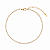 PULSEIRA DOURADA MODELO RIVIERA FINA - 1MM -17,5 CM + 6 CM EXTENSOR - Imagem 1