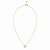 COLAR DOURADO COM PINGENTE DE PONTO DE LUZ PEQUENO 6MM - 45CM + EXTENSOR - Imagem 1