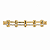 BRACELETE DOURADO 2 FIOS UM LISO E OUTRO CRAVEJADO 53MM DE ALTURA POR 65MM DE LARGURA - Imagem 2