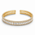 BRACELETE DOURADO COM ZIRCÔNIAS COM VARIAS NAVETES - MALEÁVEL - Imagem 1