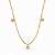 COLAR DOURADO CANUTILHOS E 3 CORAÇÕES MICROCRAVEJADOS - 45CM + 5CM EXTENSOR - Imagem 1
