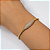 BRACELETE DOURADO COM DETALHES EM LISTRAS E GOMO MICROCRAVEJADO NA FRENTE - 65MM POR 56MM - Imagem 2