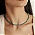 CHOCKER RÓDIO BRANCO MODELO RIVIERA 3 PONTAS ZIRCÔNIAS VERDE ESMERALDA - 40CM -3,8MM - Imagem 4
