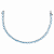PULSEIRA RIVIERA EM RÓDIO BRANCO COR AZUL CLARO - 18CM - Imagem 1