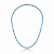 CHOCKER RÓDIO BRANCO MODELO RIVIERA 3 PONTAS ZIRCÔNIAS AZUL CLARO - 40CM -3,8MM - Imagem 1