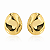 BRINCO DOURADO OVAL ORGANICO 31MM DE COMPRIMENTO E 25MM DE LARGURA - Imagem 1