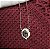 CHOCKER DOURADA COM PINGENTE DE PLACA COM ORAÇAÕ FORMATO OVAL TODO CRAVEJADO AO REDOR 40CM+5 - Imagem 2