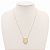 CHOCKER DOURADA COM PINGENTE DE PLACA COM ORAÇAÕ FORMATO OVAL TODO CRAVEJADO AO REDOR 40CM+5 - Imagem 3