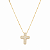 COLAR DOURADO VENEZIANA COM PINGENTE DE CRUZ MICROCRAVEJADA COM ZIRCÔNIAS BRANCAS - 45CM - Imagem 1