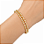 BRACELETE DOURADO DUAS FILEIRAS DE BOLINHAS 8MM - Imagem 2