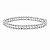 BRACELETE RÓDIO BRANCO DUAS FILEIRAS DE BOLINHAS 8MM - Imagem 1