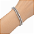 BRACELETE RÓDIO BRANCO DUAS FILEIRAS DE BOLINHAS 8MM - Imagem 2