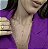 CHOCKER DOURADA MODELO GRAVATINHA COM PEDRINHAS PENDURADAS - 40CM + EXTENSOR - Imagem 2