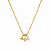 COLAR DOURADO ELOS ENTRELAÇADOS BRILHOSOS - PINGENTES 3 CORAÇÕES - 45CM + EXTENSOR - Imagem 1