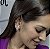 BRINCO DOURADO MODELO EAR HOOK COM 6 PEDRAS PEDRAS DA MAIOR PARA A MENOR - Imagem 4