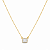 COLAR DOURADO CORRENTE FININHA COM PINGENTE RETANGULAR ZIRCÔNIAS 65MMX 55MM - 45CM + EXTENSOR - Imagem 1