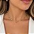 CHOCKER DOURADA DE ELOS E CORAÇÕES GORDINHOS - 40CM - Imagem 2