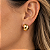 BRINCO DOURADO MEIA ARGOLA LISA ABALOADA MEDIA - 1,3cm - Imagem 2