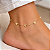 TORNOZELEIRA DOURADA COM CORAÇÕES CHAPA LISA - 20cm + 4,5cm extensor - Imagem 2