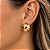 BRINCO DOURADO MEIA ARGOLA LISA ABALOADA GRANDE - 1,5cm - Imagem 2