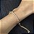 PULSEIRA DOURADA REGULAVEL MODELO RIVIERA COM CRUCIFIXO - Imagem 3