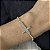 PULSEIRA DOURADA REGULAVEL MODELO RIVIERA COM CRUCIFIXO - Imagem 2