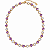 CHOCKER DOURADA MODELO RIVIERA DE CORAÇÕES ROXO E LILAS - pedras de 6mm - 30cm +10CM extensor - Imagem 1