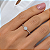 ANEL DE PRATA SOLITÁRIO CRAVEJADO AO REDOR (MOISSANITE) 3MM - Imagem 2