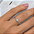 ANEL DE PRATA SOLITÁRIO DE CORAÇÃO CRAVEJADO AO REDOR (MOISSANITE) 3MM - Imagem 2