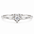 ANEL DE PRATA SOLITÁRIO DE CORAÇÃO CRAVEJADO AO REDOR (MOISSANITE) 3MM - Imagem 1