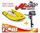 BOTE INFLAVEL WIND 240 + MOTOR YAMAHA 4 HP OKM - Imagem 1