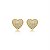 Brinco coração cravejado - Imagem 1
