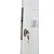 Porta Pivotante de Alumínio Branco Com Puxador e Friso Linha Veneza - Imagem 2