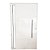 Porta Lambril de Alumínio Branco com Puxador e Vidro - Imagem 1