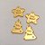 Kit com 50 Tags de Natal 2x2,5cm - Imagem 1