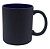 Caneca Mágica Preto Fosco Interior Azul Escuro (Ceramica 325ml P/ Sublimação) Marca Live - Imagem 1