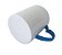 Caneca para Sublimação de Polimero Branco Alça Coração Azul Royal 120grs - 325ml - Imagem 3
