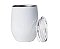 Copo Térmico Inox Parede Dupla Branco com Tampa 350ml - Imagem 3