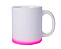 Caneca Cerâmica Splash delicadinha Branca Rosa degradê Fosca 310ml ( 1 unidades) - Imagem 1