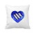 OBM - Aplique de Lantejoulas Coração Azul Escuro e Branco - 19x22cm - Imagem 2