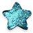 OBM - Aplique de Lantejoulas Estrela Azul Claro e Branco - 19cm - Imagem 2