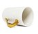 Caneca Cônica Branca de Porcelana para Sublimação com Alça Cromada Dourada - 400ml - Imagem 2