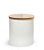 Pote de Cerâmica Branca para Sublimação com Tampa de Bambu - 450 ml - Imagem 1
