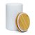 Pote de Cerâmica Branca para Sublimação com Tampa de Bambu - 650ml - Imagem 2