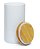 Pote de Cerâmica Branca para Sublimação com Tampa de Bambu - 900ml - Imagem 2