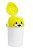 Squeeze de Polímero Branco com Tampa Rostinho e Botão de Abertura na Cor Amarelo - 400ml - Imagem 2