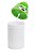 Squeeze de Polímero Branco com Tampa Rostinho e Botão de Abertura na Cor Verde - 400ml - Imagem 2