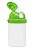 Squeeze de Polímero Branco com Tampa e Botão de Abertura na Cor Verde - 400ml - Imagem 2